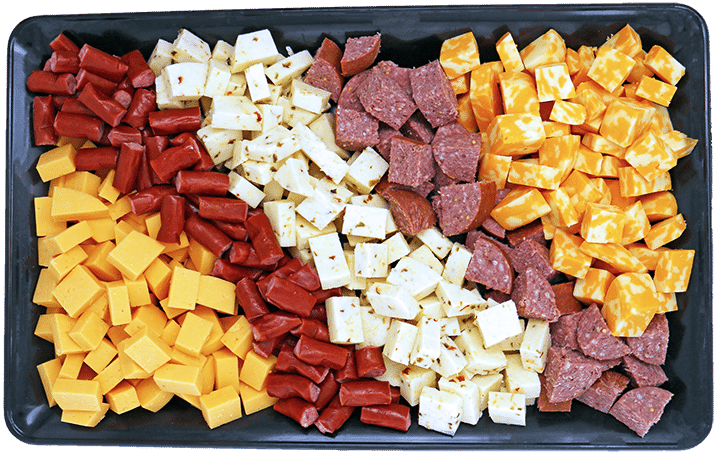 Cubed Cheese and Sausage Platter